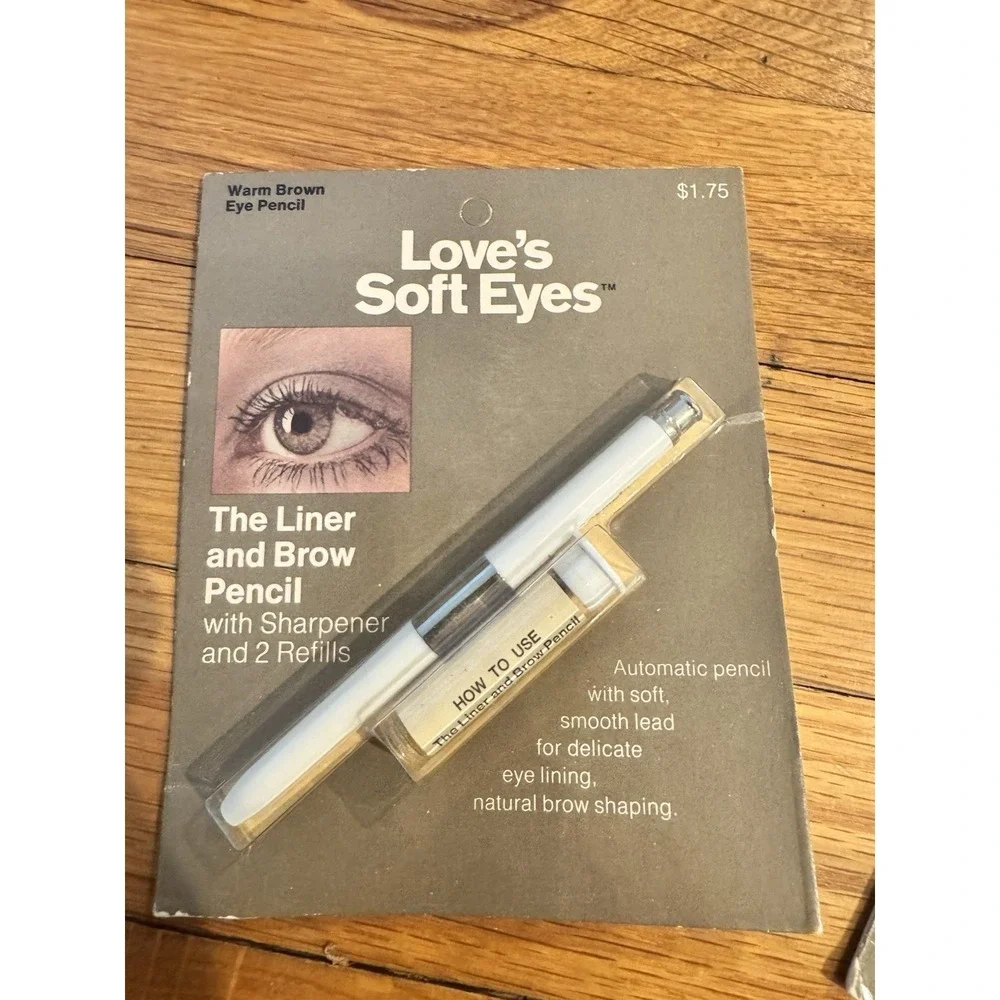 Vintage Love's Soft Eyes Eye Liner & Brow Pencil Warm Brown Menley James NEW Nos
